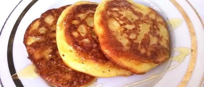 Яблочно-кукурузные оладьи