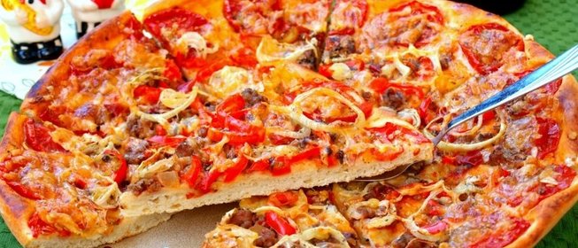Пицца с мясным фаршем