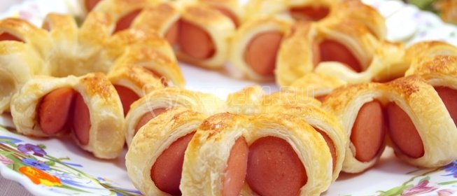 Сосиски в тесте «Цветочки»