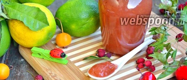 Яблочный джем с боярышником