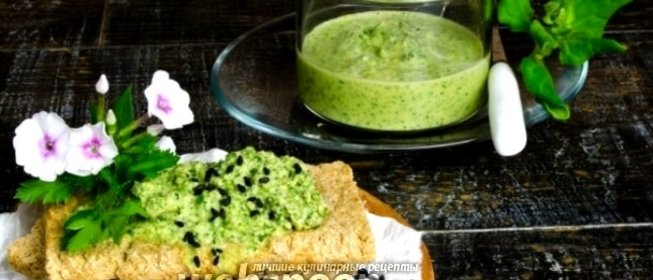 Соус из шпината с чесноком