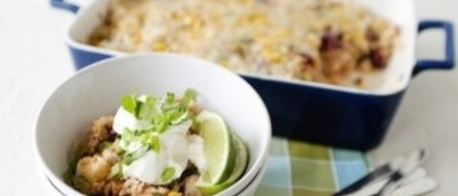 Запеканка с рисом и курицей