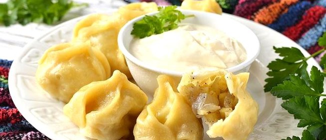 Манты с картошкой