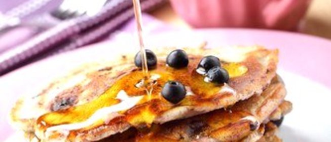 Черничные блинчики с лимонной цедрой