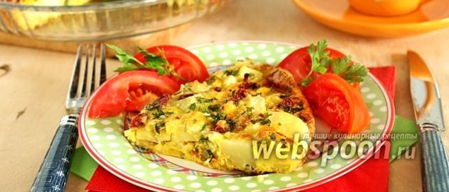 Омлет в духовке с картошкой и сыром