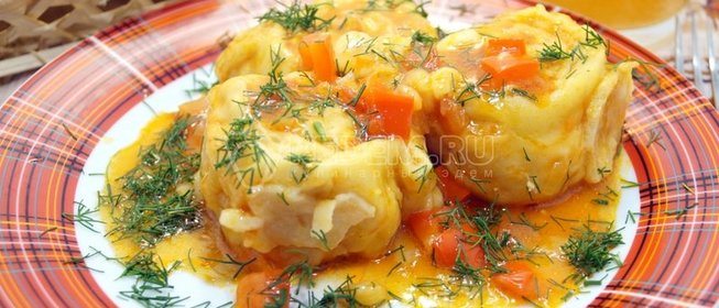 Ленивые пельмени с курицей «Грузины»