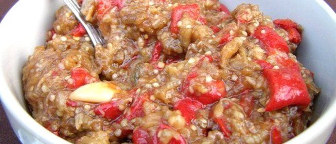 Дачный соус из овощей на костре