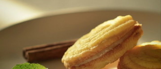 Печенье из поленты с мятным ганашем