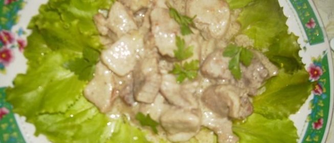 Жареная свинина с луком по-домашнему