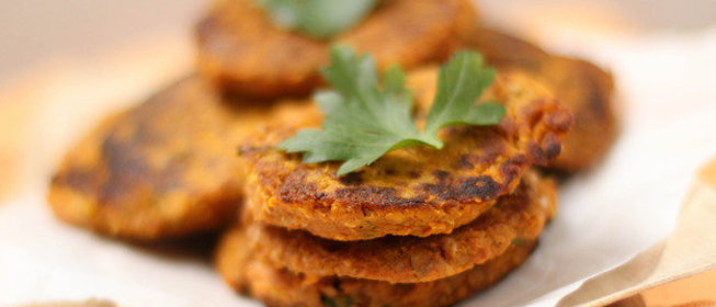 Оладьи из гречки с тыквенным пюре