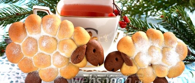 Новогоднее печенье «Овечки»
