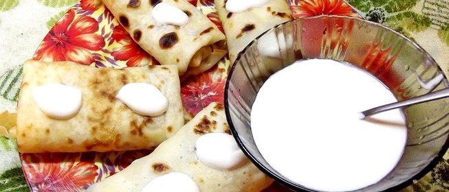 Блинчики с паштетом из курицы