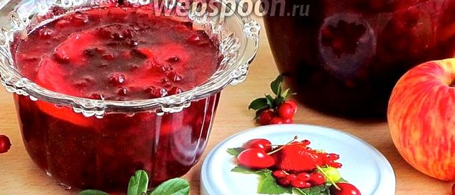 Варенье из брусники с яблоками