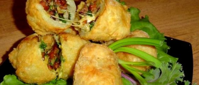 Картошка с ветчиной и сыром