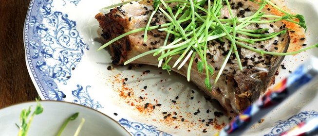Свинина с кумином, лимоном и черным перцем
