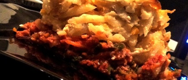 Мясная запеканка болоньезе