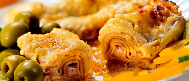 Пирог Омлет с сырной начинкой