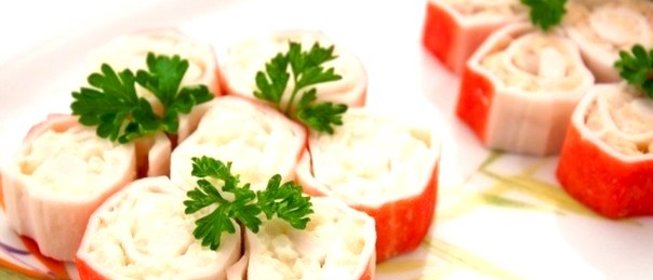 Крабовые палочки с плавленым сыром