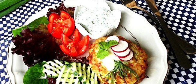 Блинчики из кабачков с чесноком