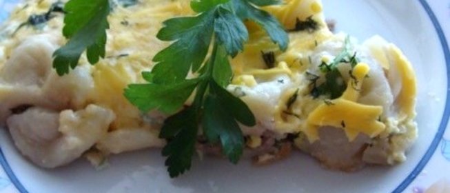 Омлет с пельменями