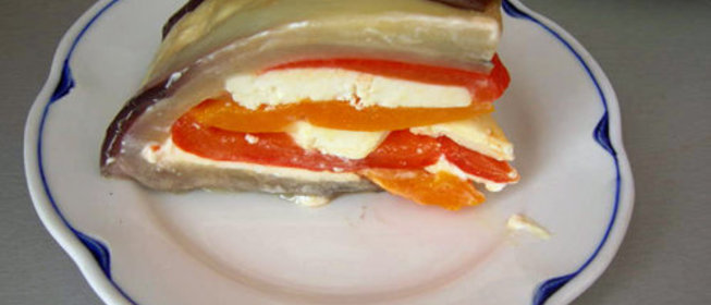 Террин из баклажанов и перцев