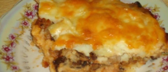 Запеканка с мясом