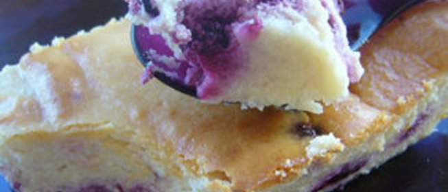 Творожная запеканка с черникой