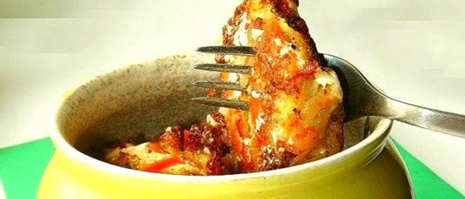 Драники в горшочке с грибами