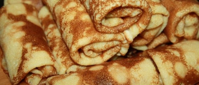 Блинчики с рубленой курицей