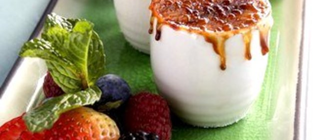 Крем-брюле из клубники