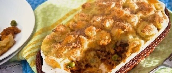 Запеканка с фаршем с овощами