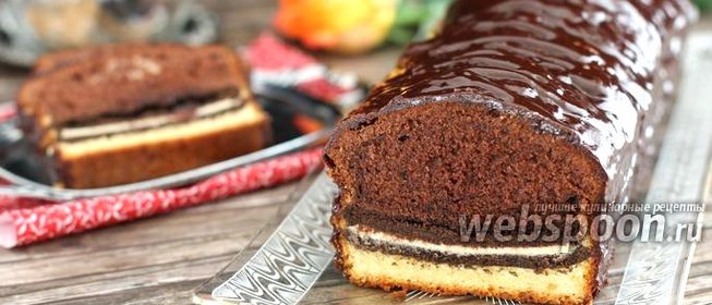 Шоколадный кекс с печеньем