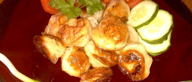 Жареные пельмени с хрустящей корочкой