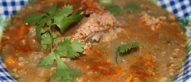 Суп Харчо с грецкими орехами