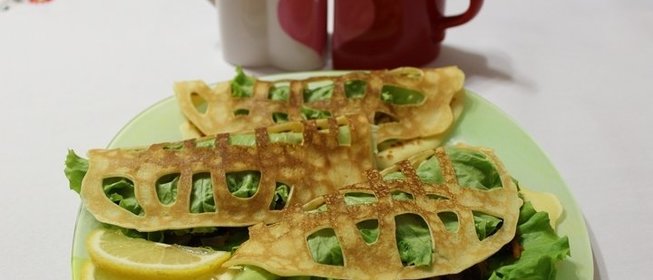 Ажурные блинчики с начинкой