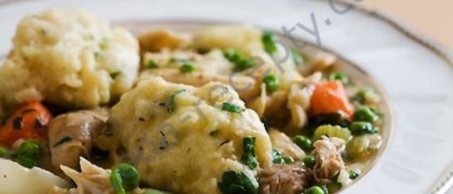 Вкусные куриные ножки с клецками