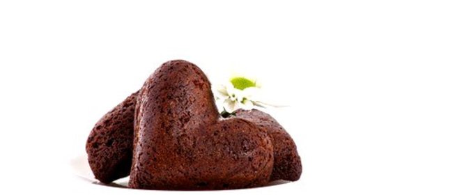 Шоколадное печенье в виде сердец