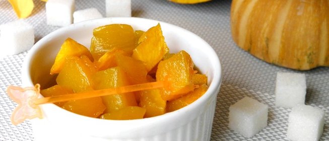 Тыква в духовке кусочками с сахаром