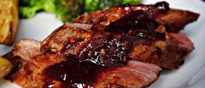 Свинина в гранатовой глазури