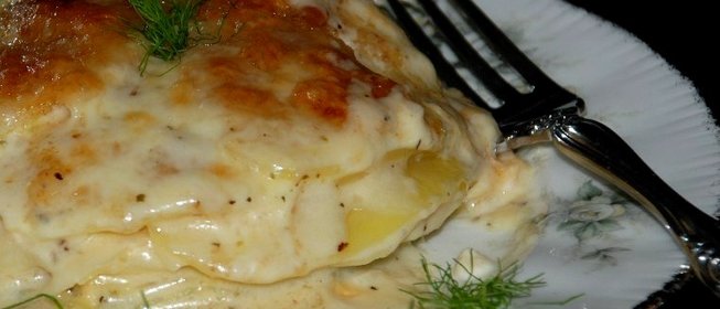 Картофельная запеканка с фенхелем