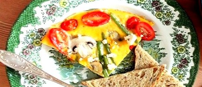 Омлет с фасолью стручковой