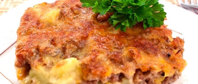 Запеканка с кабачками и фаршем