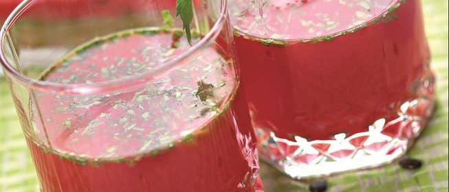 Мятный коктейль с арбузом