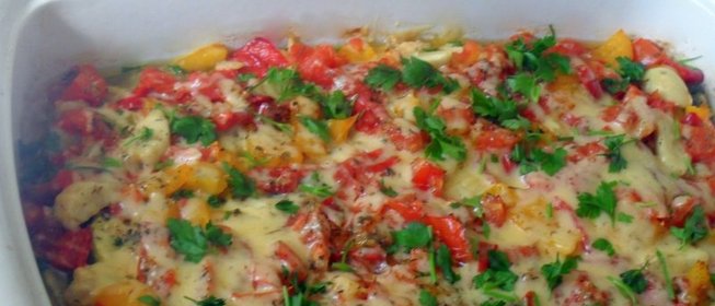 Запеканка из летних овощей с фаршем