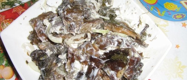 Закуска Груздочки на столе