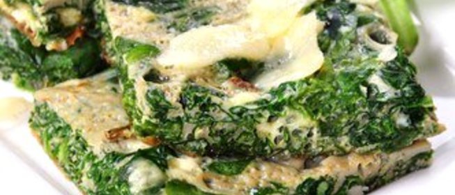 Омлет со шпинатом