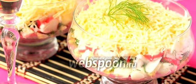Салат-коктейль с крабовыми палочками «Гера»