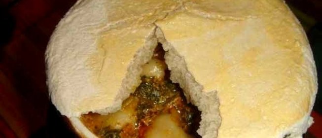 Пельмени в горшочках с печенью