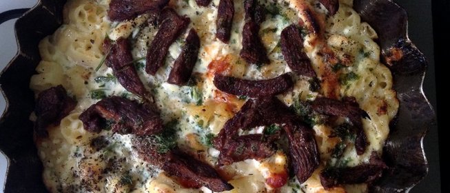 Запеканка с макаронами и говядиной