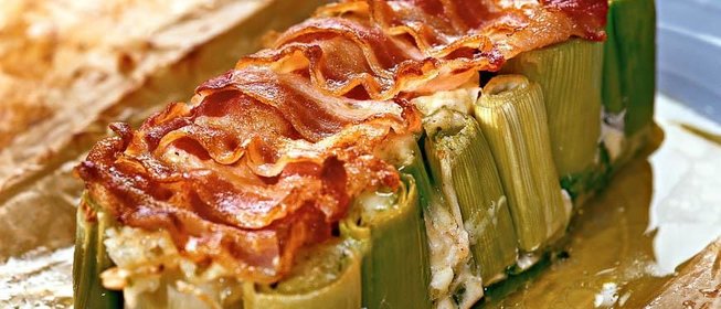 Запеканка из лука-порея